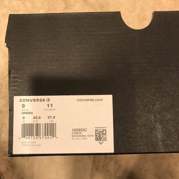 Converse CTAS HI Logo red/white sneakers - Picture 5 of 5